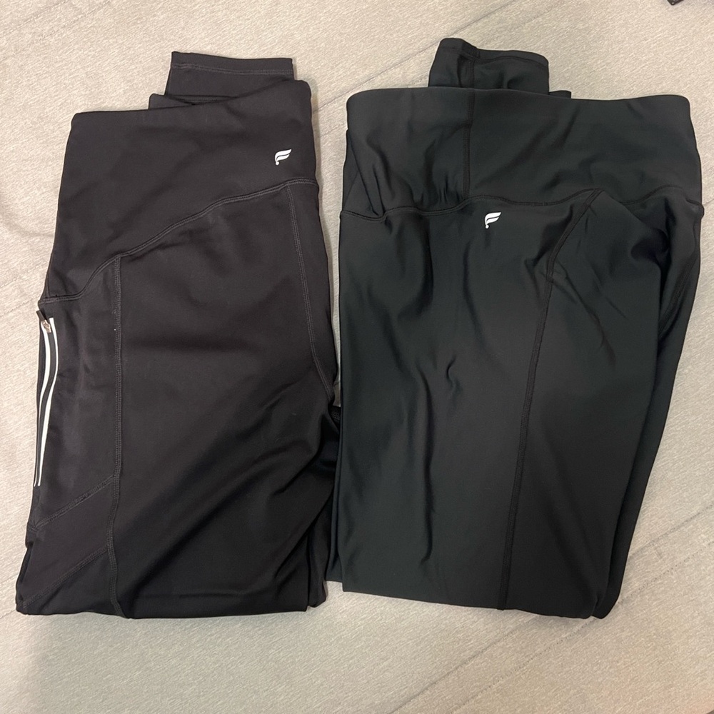 2 Fabletics leggings Black High-Waist Size XL